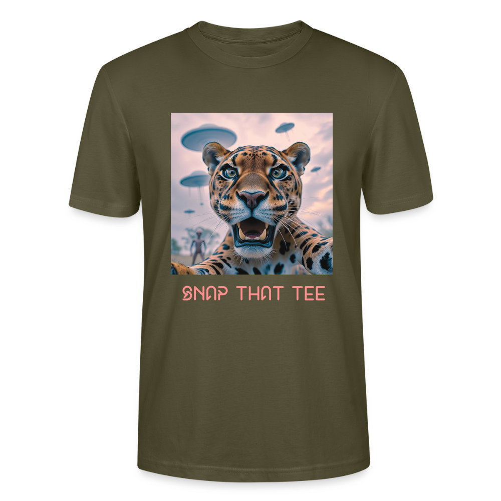Galactic Panther - T-shirt bio Unisexe - Snap that tee - kaki
