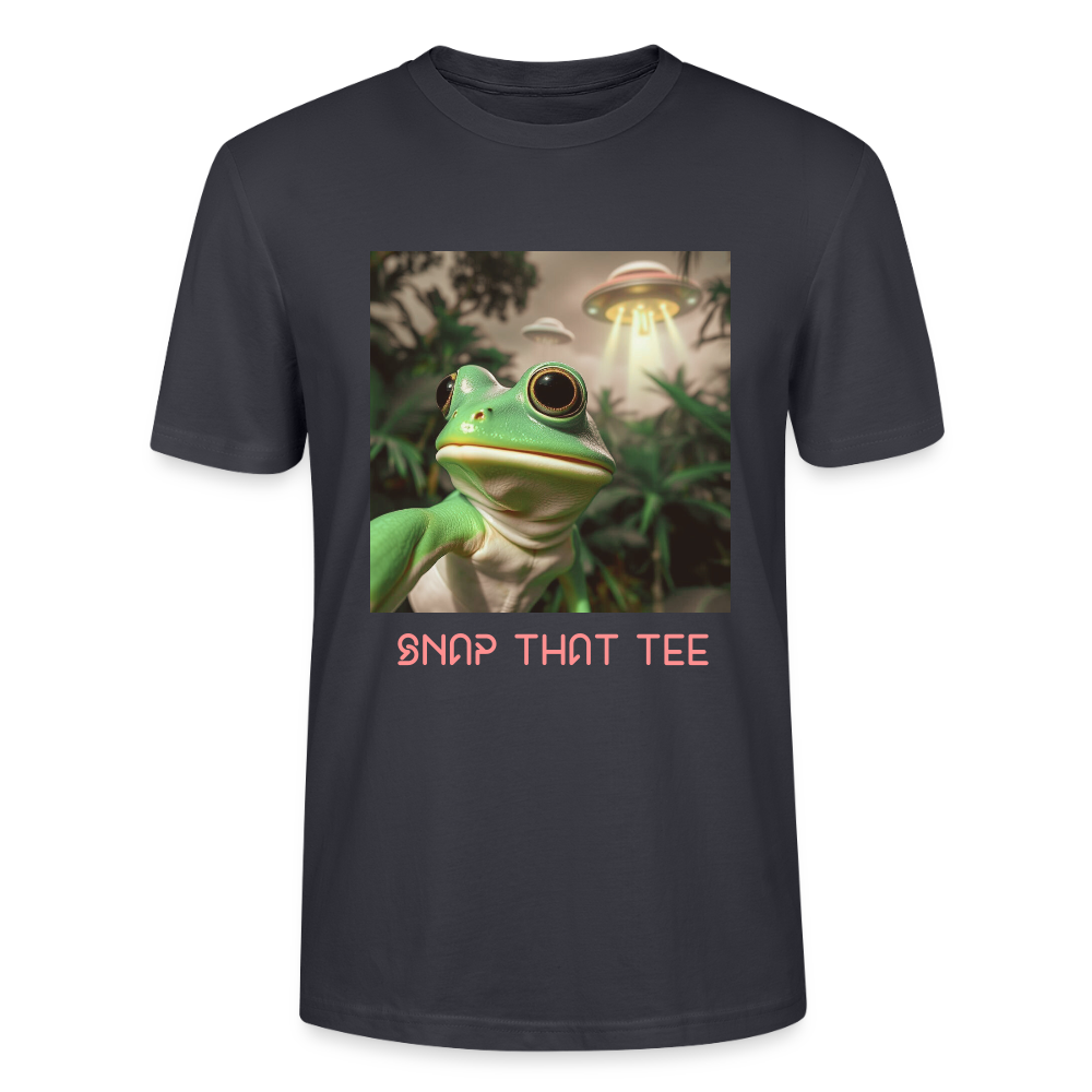 Hopduction - T-shirt bio  Unisexe - Snap that tee - bleu gris foncé