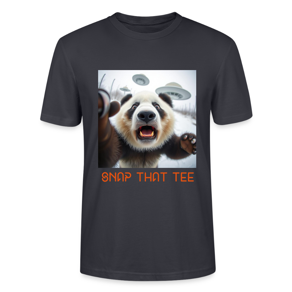 GalaxPanda - T-shirt bio  Unisexe - snap that tee - bleu gris foncé
