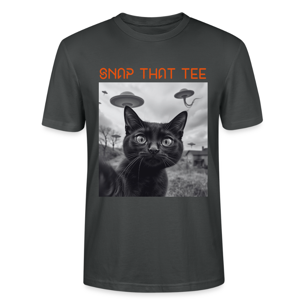 UFO & Meow - T-shirt bio Unisexe - Snap that tee - charbon