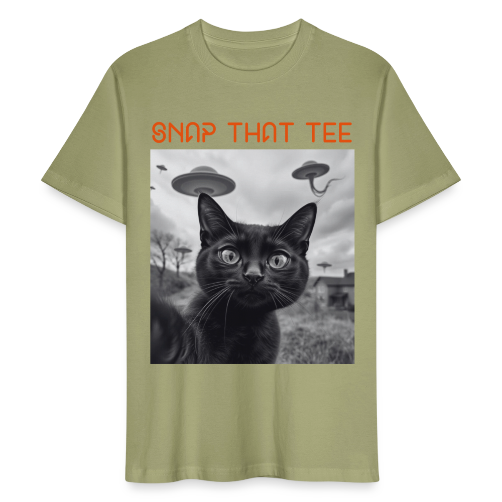 UFO & Meow - T-shirt bio Unisexe - Snap that tee - vert brouillard