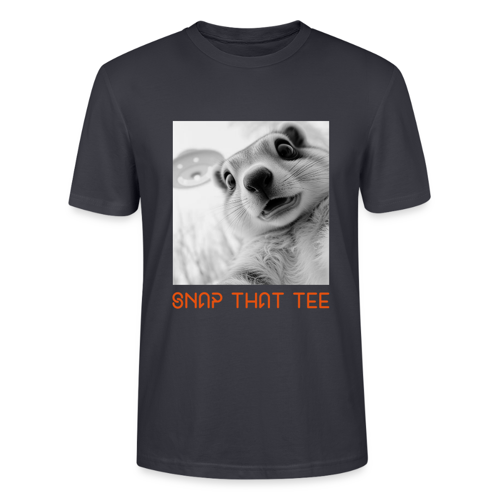 Beam Me Nut - T-shirt bio Unisexe - Snap that tee - bleu gris foncé