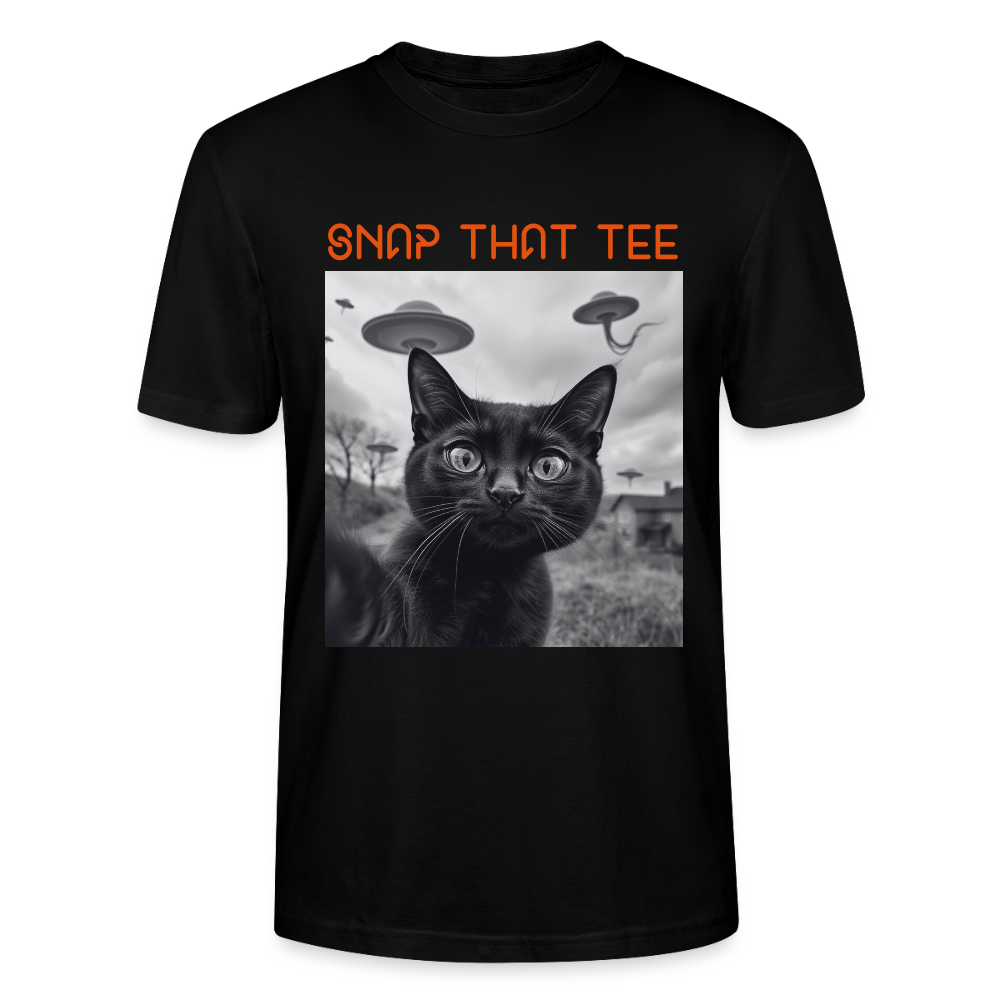 UFO & Meow - T-shirt bio Unisexe - Snap that tee - noir