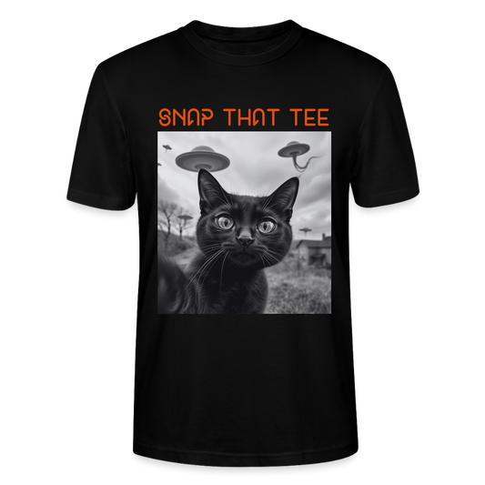 UFO & Meow - T-shirt bio Unisexe - Snap that tee - noir