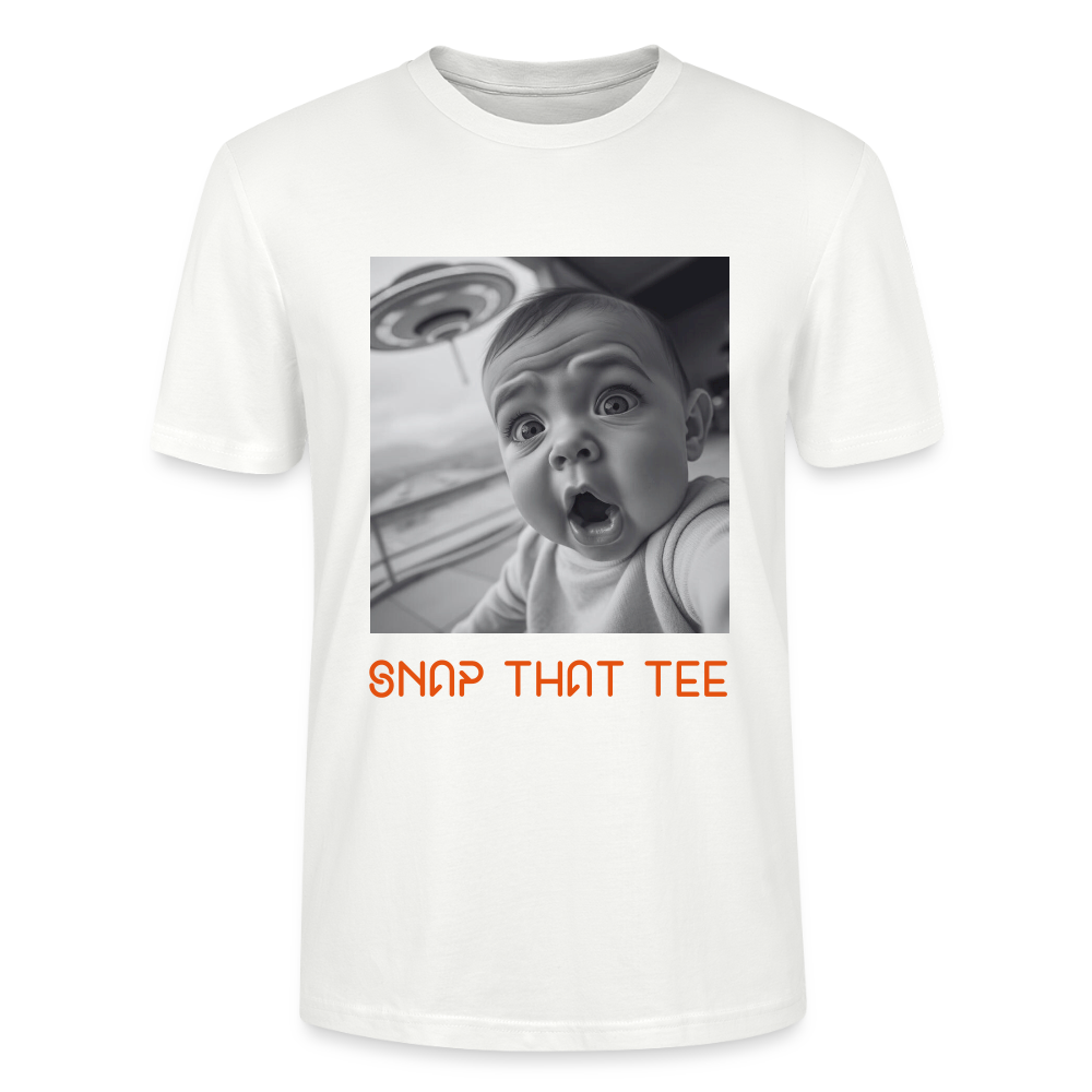 Diapers & UFOs - T-shirt bio  Unisexe - Snap that tee - blanc