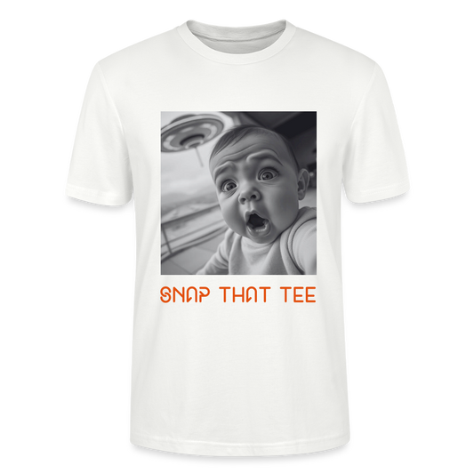 Diapers & UFOs - T-shirt bio  Unisexe - Snap that tee - blanc