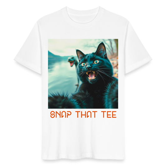 Cryptid Cat - T-shirt bio Unisexe - Snap that tee - blanc