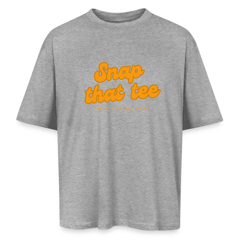 Snap that tee logo - T-shirt oversize unisexe - gris chiné
