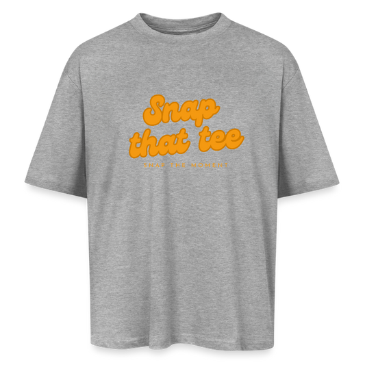 Snap that tee logo - T-shirt oversize unisexe - gris chiné