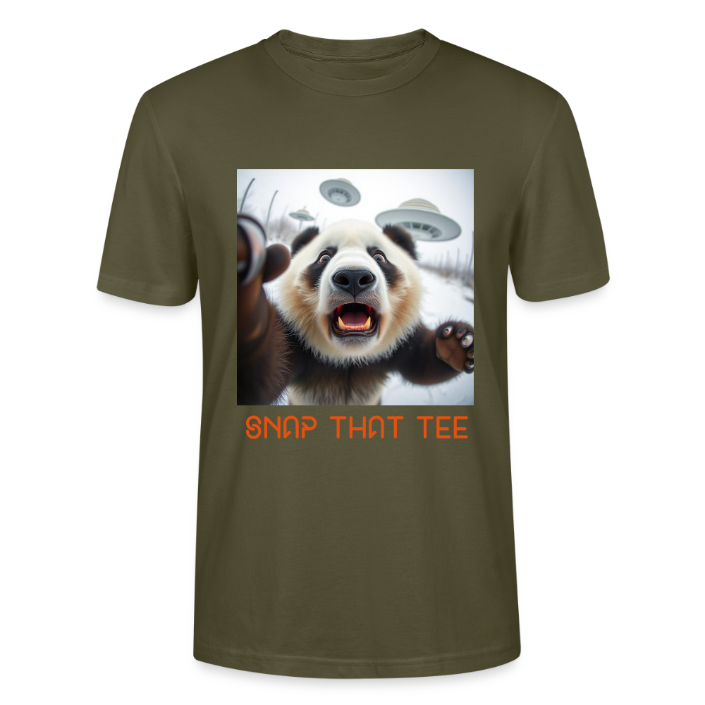 GalaxPanda - T-shirt bio  Unisexe - snap that tee - kaki