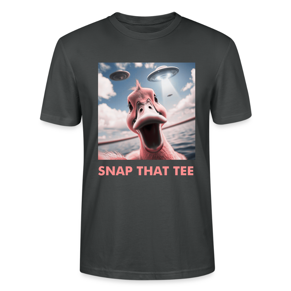 Duckduction Pink - T-shirt bio  Unisexe - Snap that tee - charbon