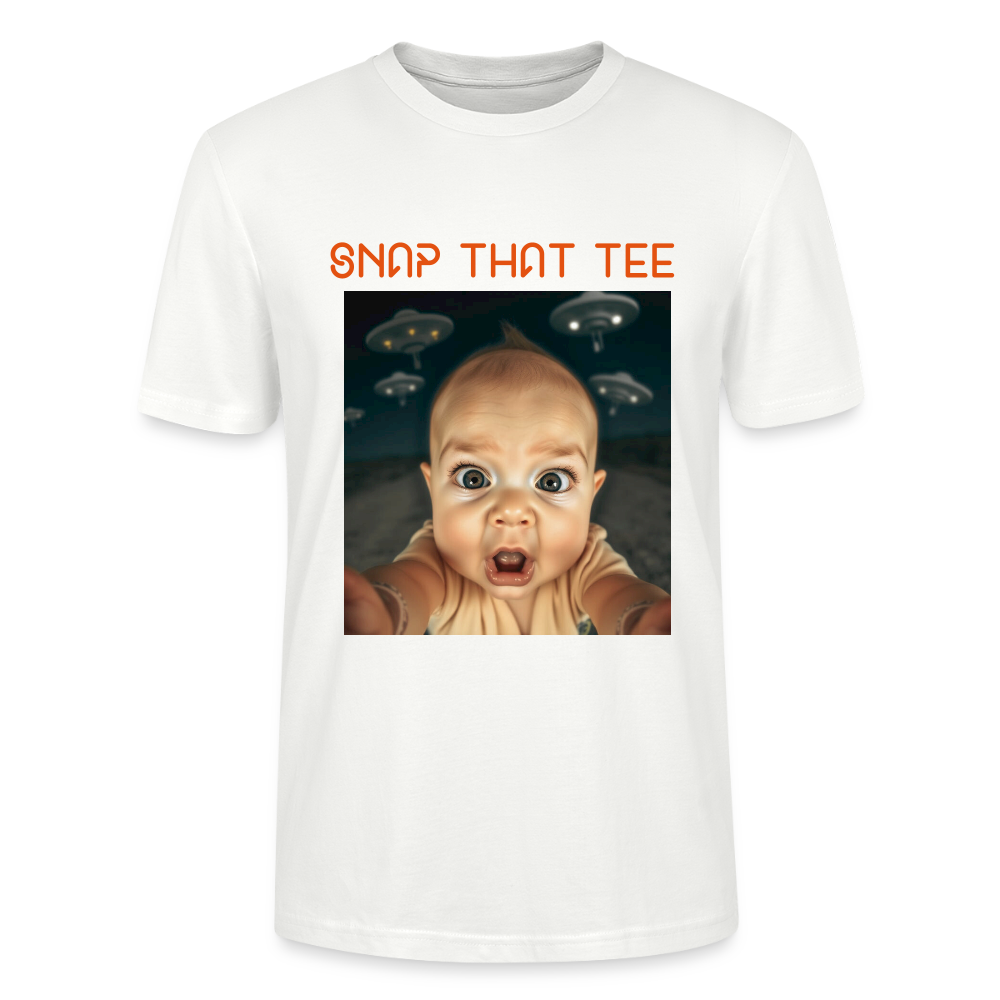 Out Of This Crib - T-shirt bio Unisexe - Snap that tee - blanc