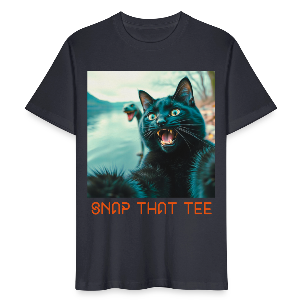 Cryptid Cat - T-shirt bio Unisexe - Snap that tee - bleu gris foncé