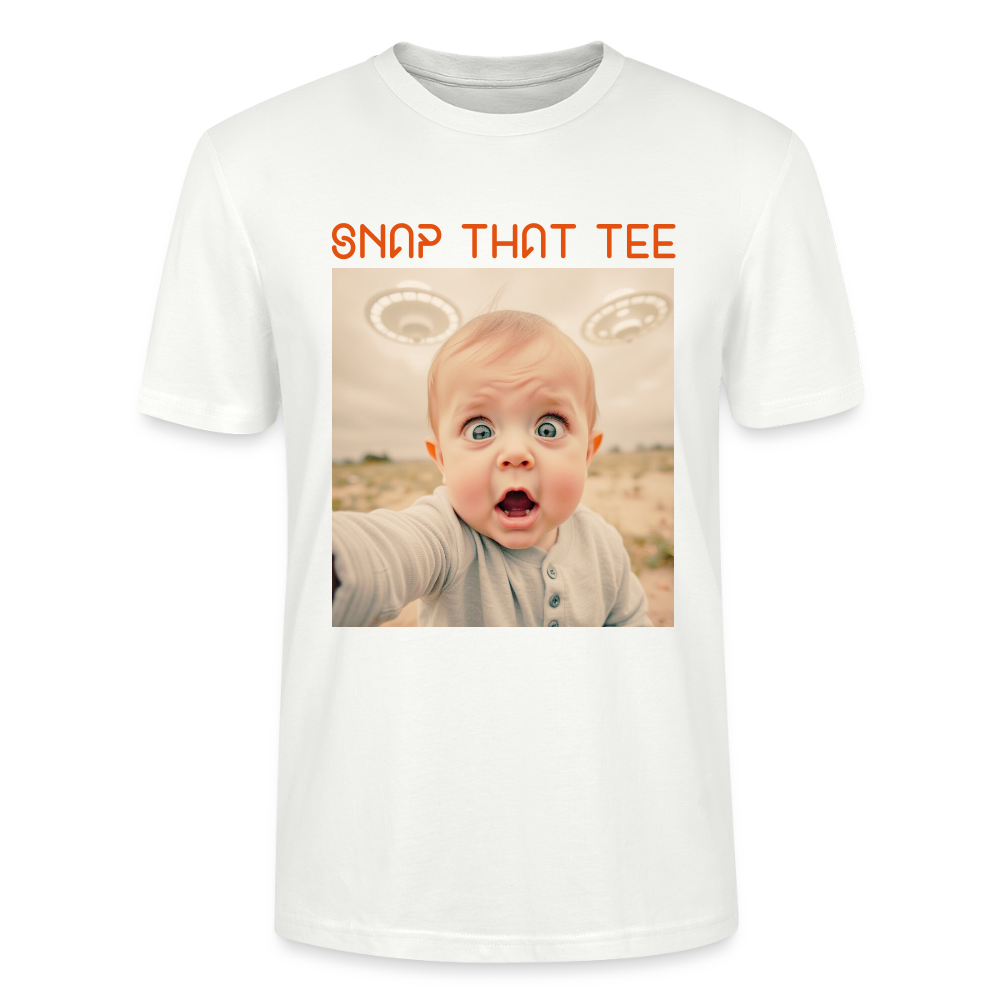 Beam Me Up, Baby ! T-shirt bio Unisexe - Snap that tee - blanc