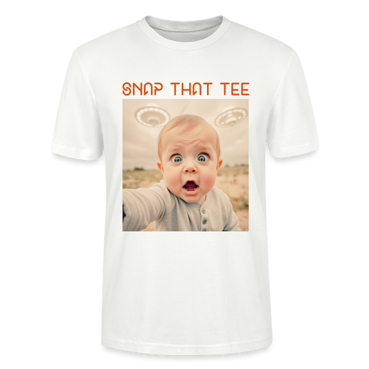 Beam Me Up, Baby ! T-shirt bio Unisexe - Snap that tee - blanc