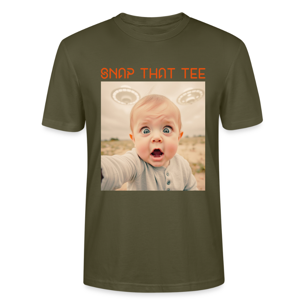 Beam Me Up, Baby ! T-shirt bio Unisexe - Snap that tee - kaki