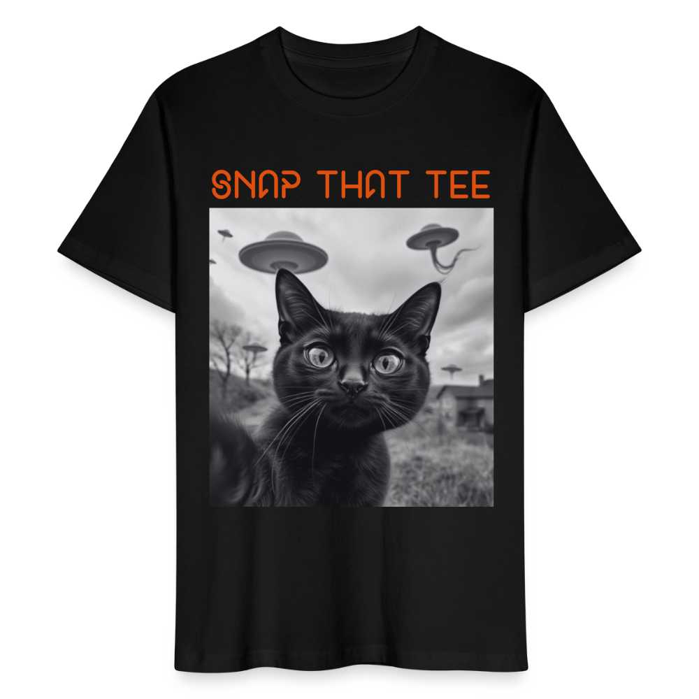 UFO & Meow - T-shirt bio Unisexe - Snap that tee - noir