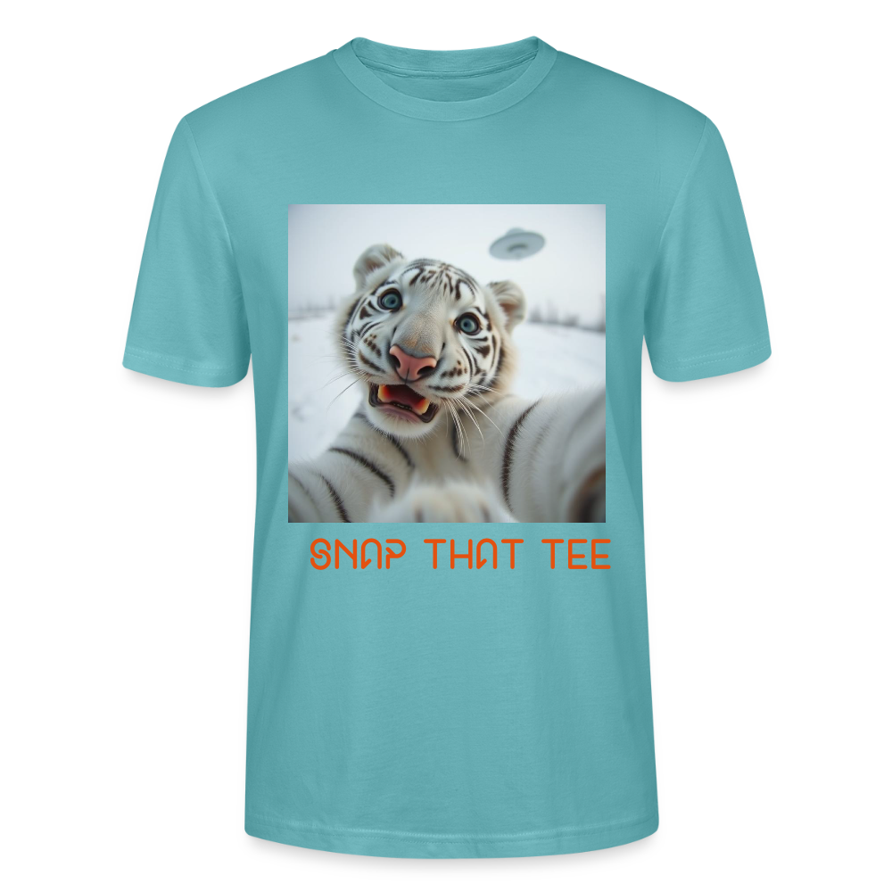 Extra-Territigerstrial - T-shirt bio Unisexe - Snap that tee - turquoise pastel