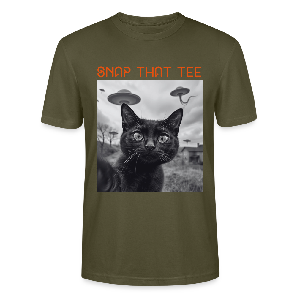 UFO & Meow - T-shirt bio Unisexe - Snap that tee - kaki