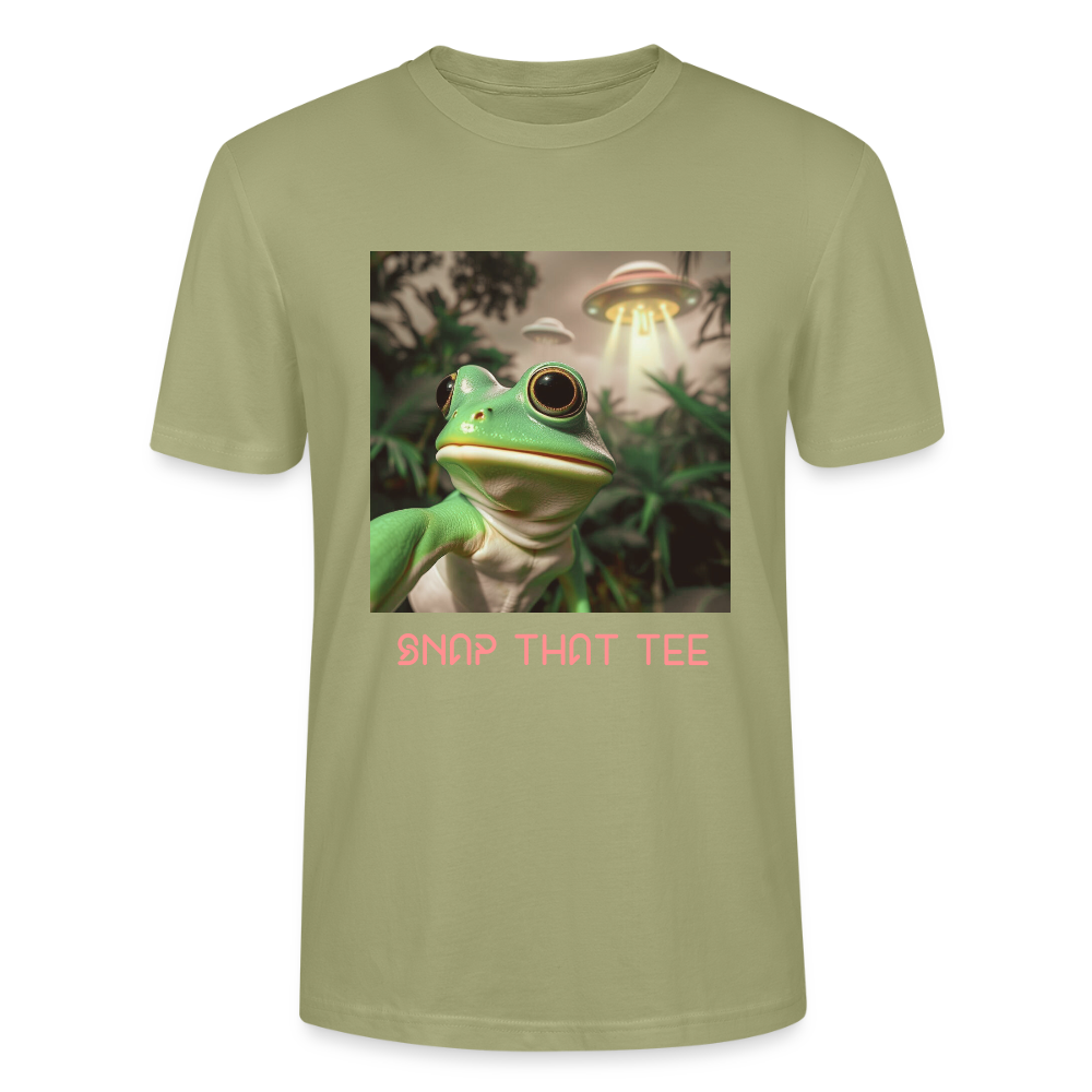 Hopduction - T-shirt bio  Unisexe - Snap that tee - vert brouillard