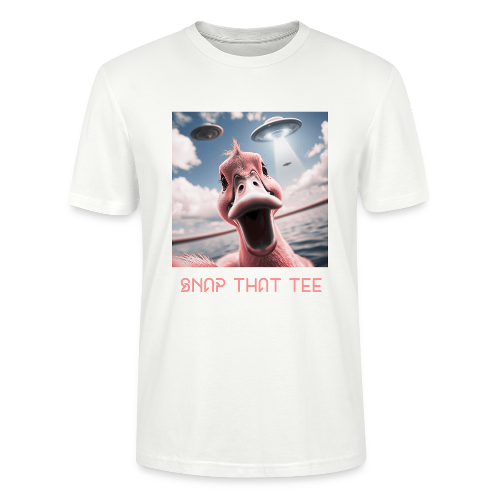 Duckduction Pink - T-shirt bio  Unisexe - Snap that tee - blanc