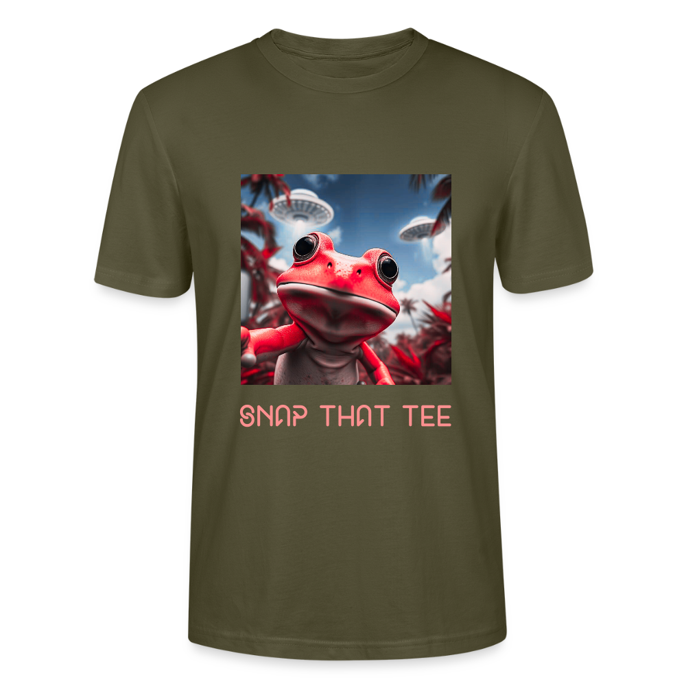 UFO & Lily Pads - T-shirt bio Unisexe - Snap that tee - kaki