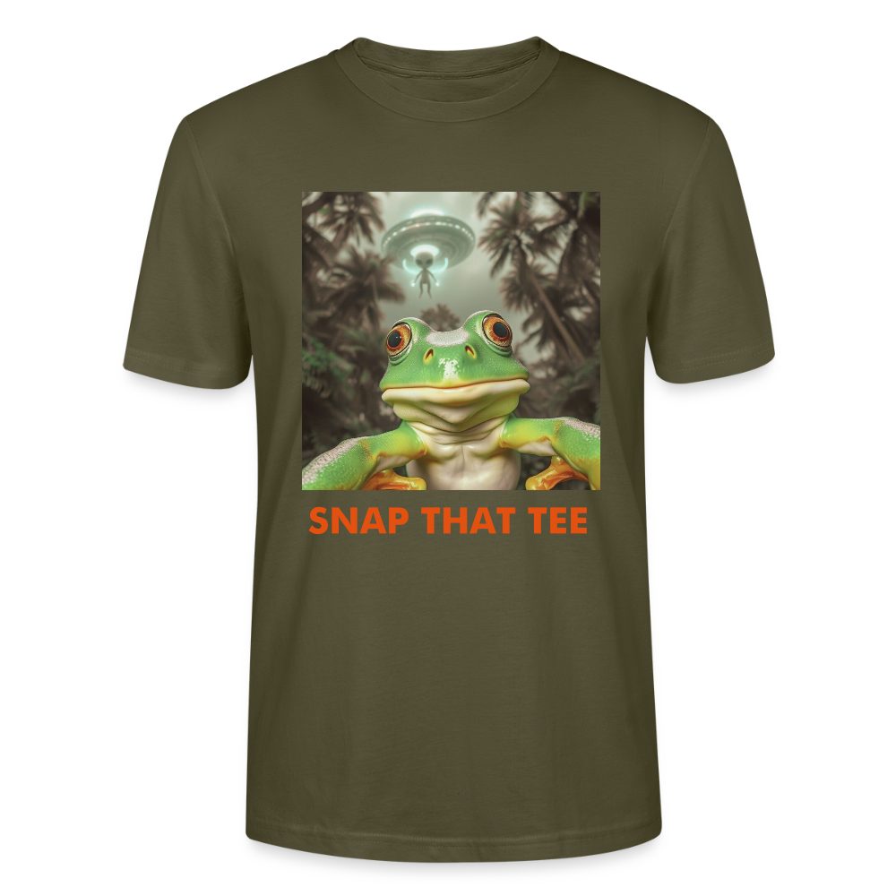 Leap of the Unknown - T-shirt bio  Unisexe - Snap that tee - kaki