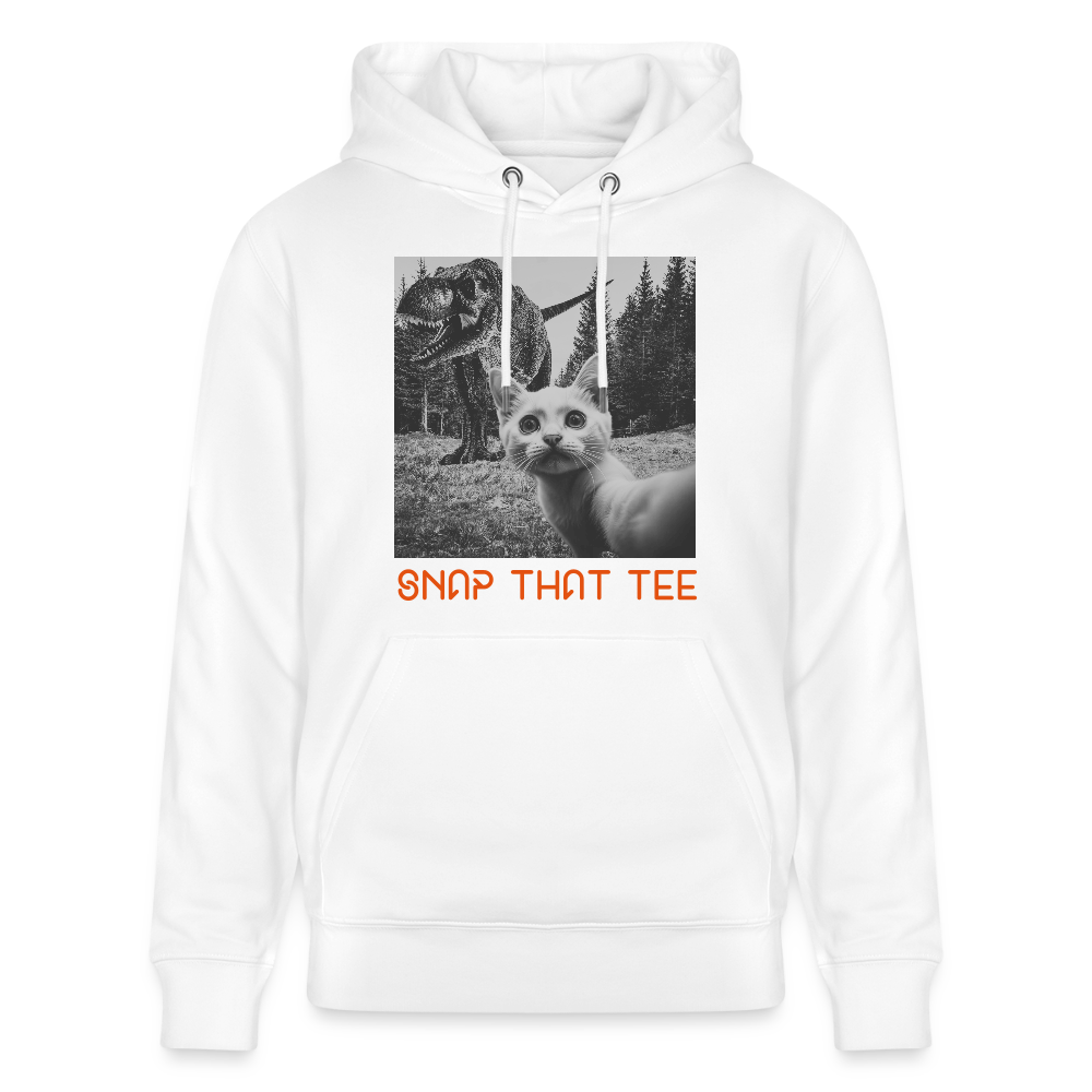 Pawassic Park- Sweat à capuche bio Unisexe -Snap that tee - blanc