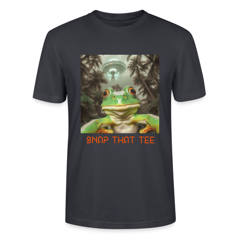 Leap of the Unknown - T-shirt bio  Unisexe - Snap that tee - bleu gris foncé