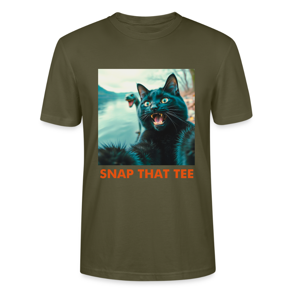 Cryptid Cat - T-shirt bio Unisexe - Snap that tee - kaki