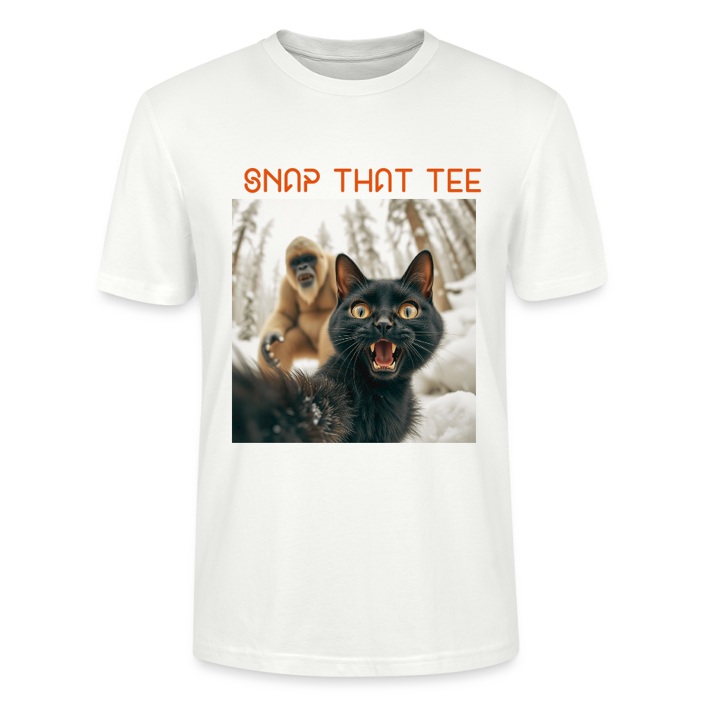 Big Foot & Meow - T-shirt bio Unisexe - Snap that tee - blanc