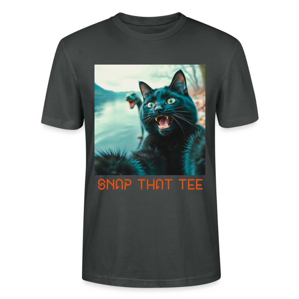 Cryptid Cat - T-shirt bio Unisexe - Snap that tee - charbon