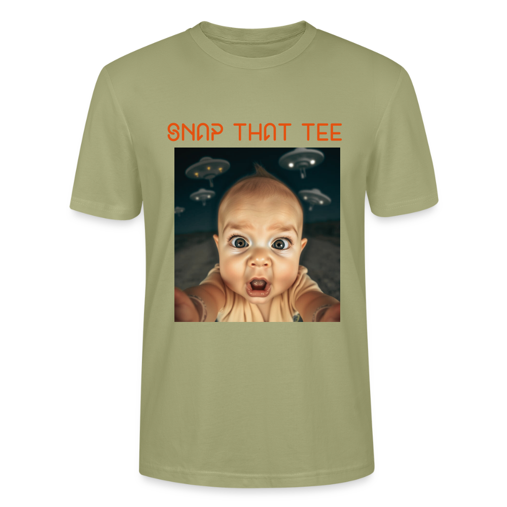 Out Of This Crib - T-shirt bio Unisexe - Snap that tee - vert brouillard