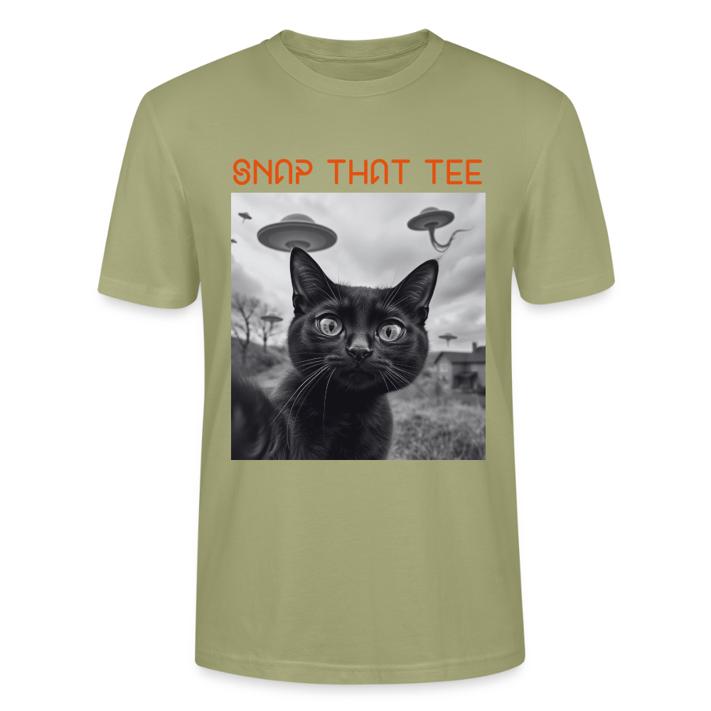 UFO & Meow - T-shirt bio Unisexe - Snap that tee - vert brouillard