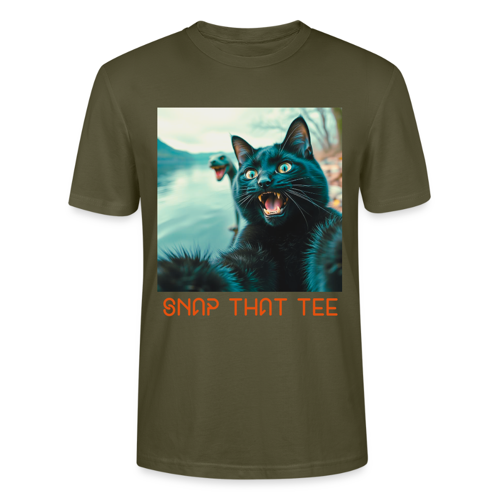 Cryptid Cat - T-shirt bio Unisexe - Snap that tee - kaki