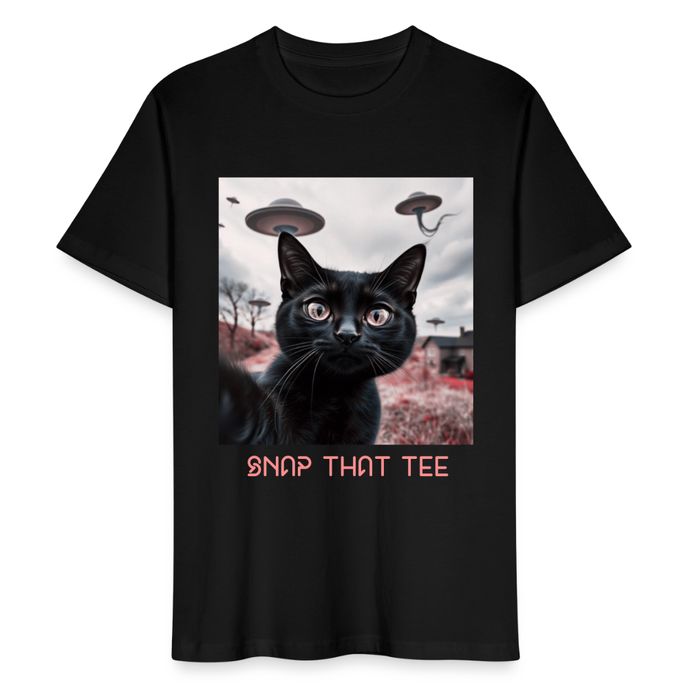 UFO & Meow - T-shirt oversize unisexe - noir