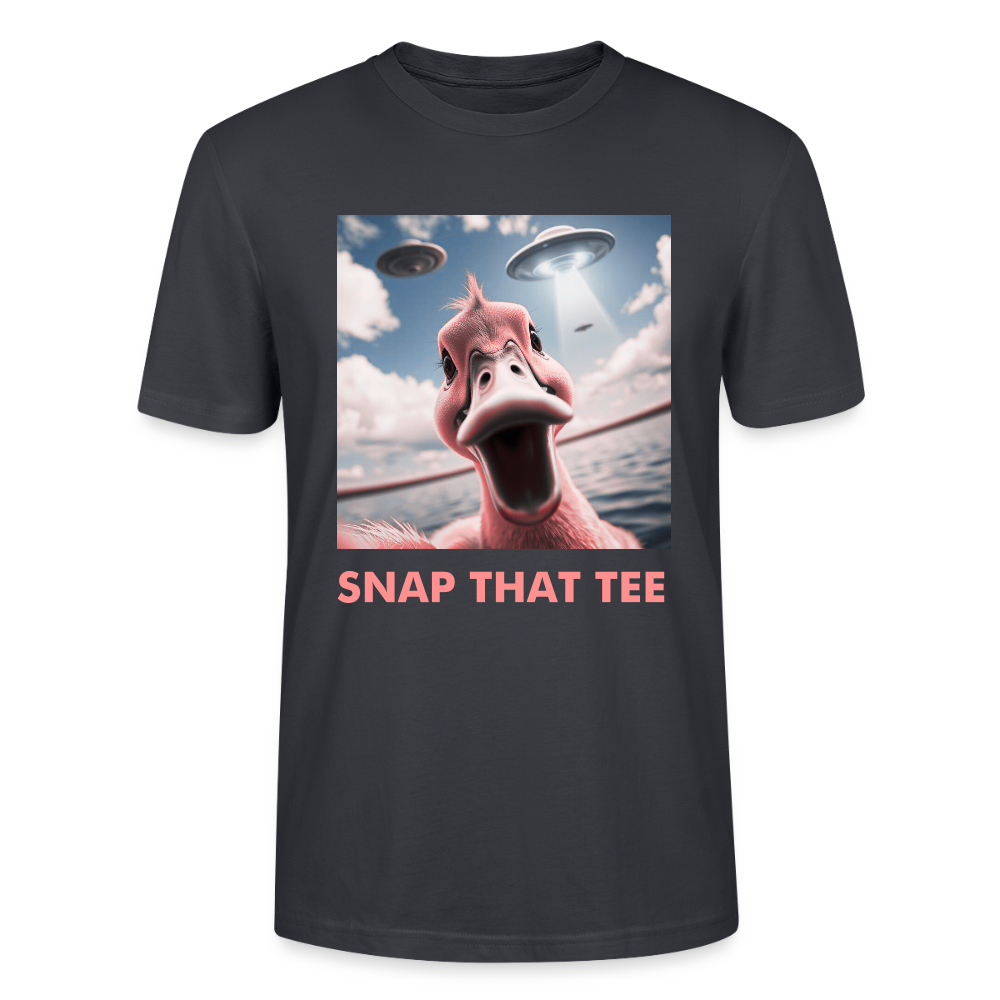 Duckduction Pink - T-shirt bio  Unisexe - Snap that tee - bleu gris foncé