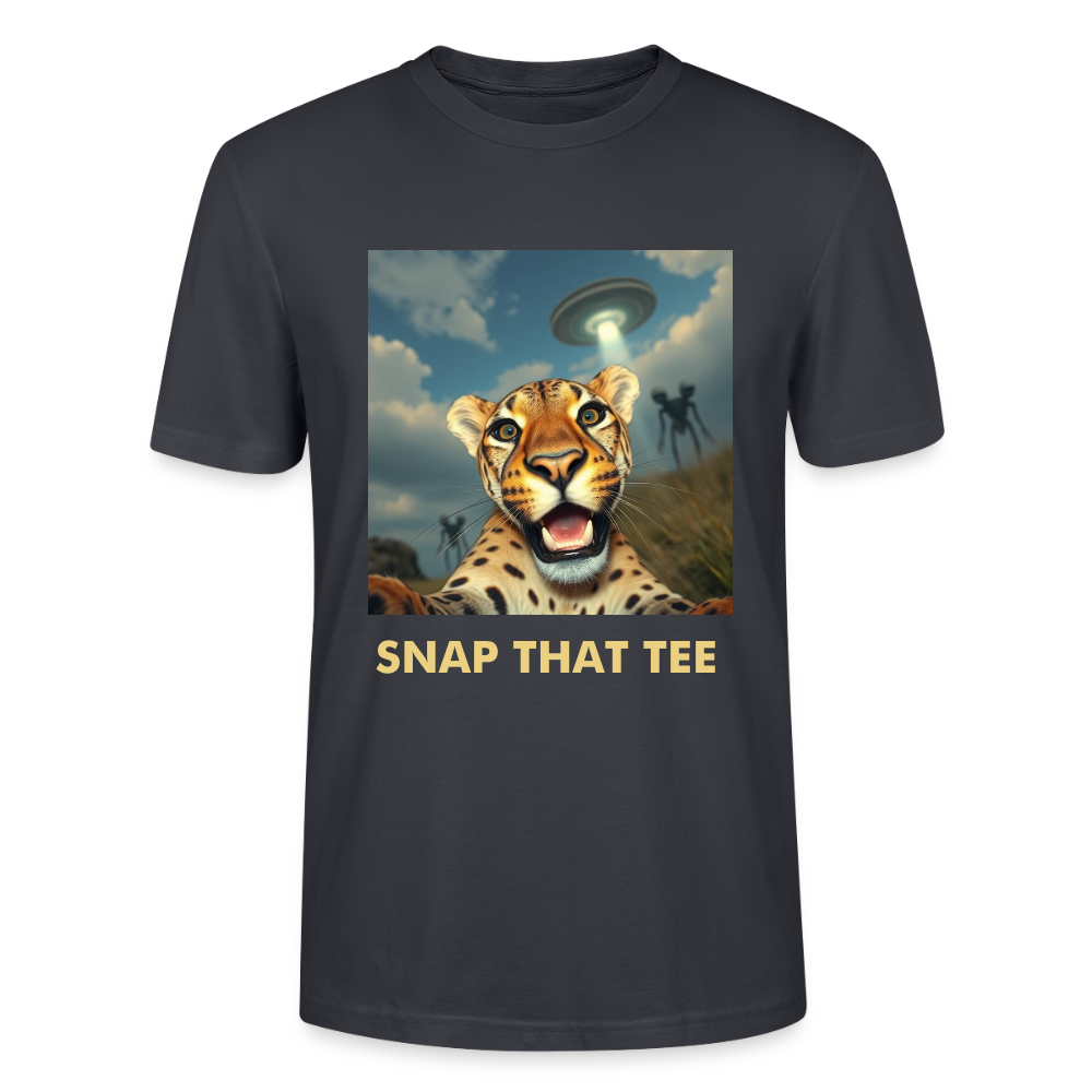 Jungle Meets Cosmos - T-shirt bio Unisexe - Snap that tee - bleu gris foncé