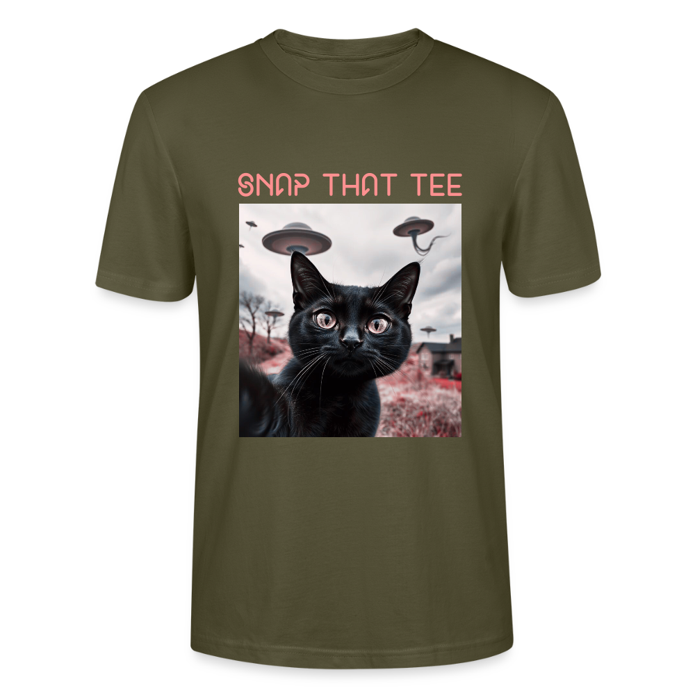 UFO & Meow - T-shirt bio Unisexe - Snap that tee - kaki